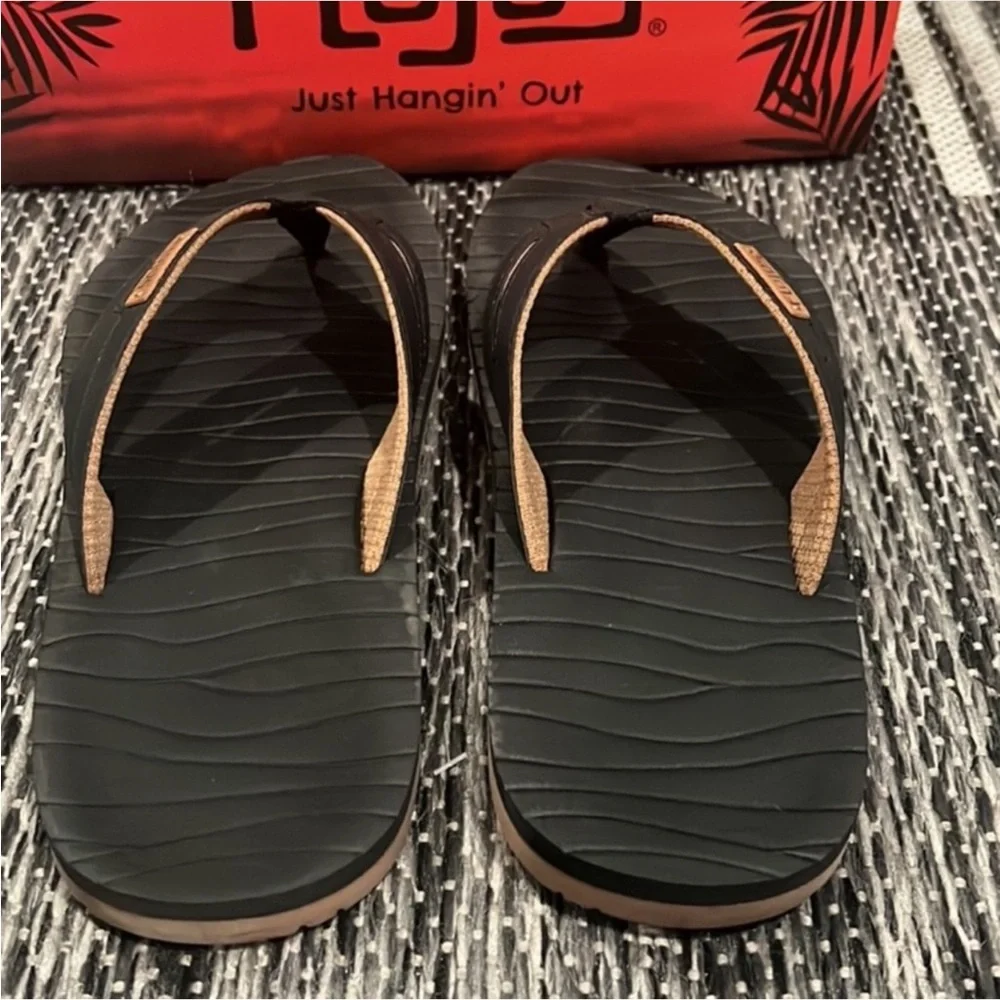 Authentic Flojos mens designer flip flops sandals sz 11